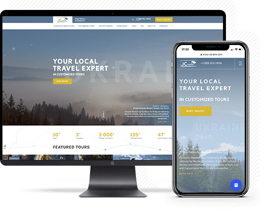 An example of a website developed by the  Finoa GmbH  team.